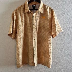 The North Face Short Sleeve Plaid Button Down Shirt Size XL